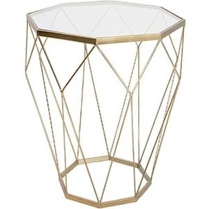 Bijzettafels Moderne, eenvoudige banktafel | Doorzichtige boven-/bijzettafels | Woonkameropbergtafel met metalen onderstel Lees Kamer