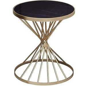 Bijzettafels Ronde zijtheesalontafel Hedendaagse vrije tijd Cocktailtafels Accenttafel for woonkamer Slaapkamer Home Decor Kantoor (Color : Noir, Size : Ø50cm x 60cm)