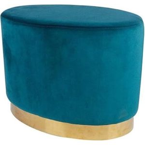 Voetenbank Houten ondersteuning Gestoffeerde voetenbank poef poef stoel bank kruk stoffen hoes verwijderbaar flanel uiterlijk (meerblauw) Comfortabel