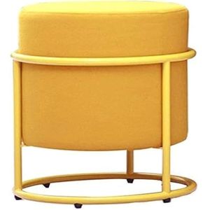 Voetenbank Lage kruk poef voetenbank draagbaar make-up kaptafel picknickstoel veelzijdig ruimtebesparende kubussen max. belasting 150 kg geel Lounge