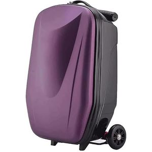 Bagage Koffers met wielen Kleine handbagage Aluminium trolleykoffer Instapkoffer Slijtvaste schokabsorptie Schokbestendig (Color : Purple-)