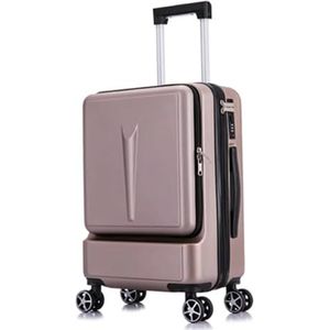 Bagage Handbagagekoffers met wielen voordat u begint met het ontwerpen van bagage met grote capaciteit, heren- en dameskoffers Schokbestendig (Color : Gold, Size : 20inch)