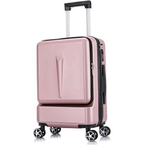 Bagage Handbagagekoffers met wielen voordat u begint met het ontwerpen van bagage met grote capaciteit, heren- en dameskoffers Lichtgewicht en duurzaam (Color : Rose Gold, Size : 20inch)