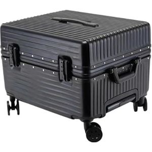 Bagage Koffers met grote capaciteit Handbagage Verstelbare trolleykoffer met 3 snelheden Trinity Combinatieslot Bagage Antidruk Lichtgewicht en duurzaam (Color : Noir, Size : 35 * 32 * 43CM)