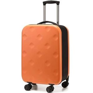Bagage Uitbreidbare bagage Opvouwbare koffers met universele wielen Handbagage Verstelbare koffers Douane-combinatieslot Schokbestendig (Color : Orange, Size : 20 in)