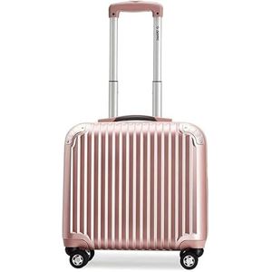 Koffer Koffers met wielen 16-inch bagage Lichte en harde rand Koffer Kleine instapbagage Handbagage Duw en trek vrij Duurzaam (Color : C)