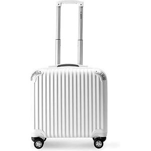 Koffer Koffers met wielen 16-inch bagage Lichte en harde rand Koffer Kleine instapbagage Handbagage Duw en trek vrij Duurzaam (Color : A)