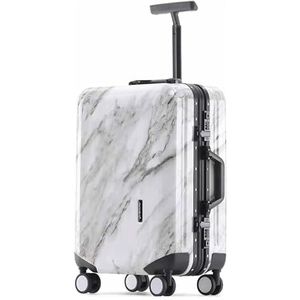 Koffer Koffers met wielen Handbagage Verstelbare trolleykoffer met grote capaciteit Valbestendig Tsa Customs Combinatieslot Duurzaam (Color : Blanc, Size : 75.5 * 50.5 * 32CM)