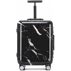 Koffer Koffers met wielen Handbagage Verstelbare trolleykoffer met grote capaciteit Valbestendig Tsa Customs Combinatieslot Duurzaam (Color : Noir, Size : 75.5 * 50.5 * 32CM)
