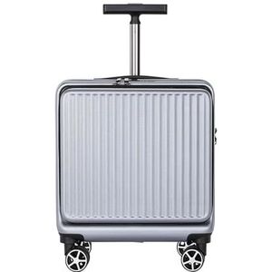 Koffers 16 inch handbagage koffers met wielen Harde bagage Zakenstudentenreizen Zakenreis Instapkoffer Reisuitrusting (Color : Gris)