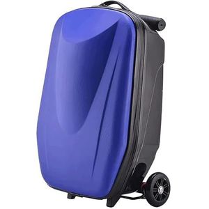Koffers Koffers met wielen Kleine handbagage Aluminium trolleykoffer Instapkoffer Slijtvaste schokabsorptie Reisuitrusting (Color : Blue-)