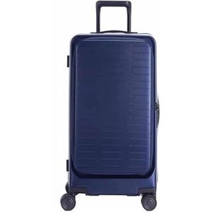 Koffers Koffers met wielen Aluminium frame met grote capaciteit Bagagebeveiliging Tsa-cijferslot Handbagage Valbestendige koffer Reisuitrusting (Color : Blue, Size : 39 * 33 * 65CM)