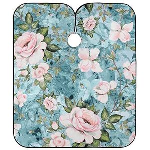 Styling Schort Roze Rozen Bloem, Kapperscape Professionele Salon Kappers Capsules Antistatische Salon Cape Voor Haarstyling Kapsel Vrouwen
