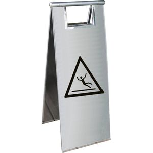 VISO PSG680X Opvouwbaar waarschuwingsbord Bake van Inox voor gladde bodem (b x h) 230 mm x 600 mm