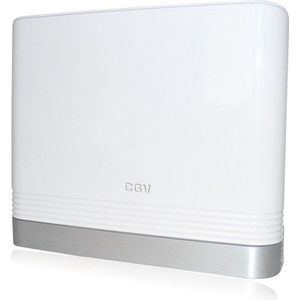 CGV AN-Delice Kamerantenne voor DVB-T/DVB-T2 met versterker, actieve antenne voor binnen, storingsvrije ontvangst dankzij LTE-filter, instelbare versterking, HDTV, 1,8 m antennekabel, houder, wit