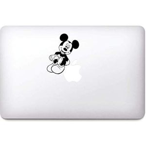 Beste Mickey Mouse macbook sticker - stickers voor macbook - zwart vinyl/beste stickers/Disney