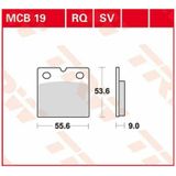 TRW Lucas Bremsbeläge organisch MCB19  55,6x53,6x9mm - Motorradteile - Bremsen - Motorrad Bremsbeläge