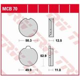 TRW Lucas Bremsbeläge organisch MCB70  50,3/49,9x50,3/52,9x12,5/11mm - Motorradteile - Bremsen - Motorrad Bremsbeläge