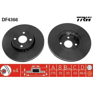 Remschijf TRW DF4366