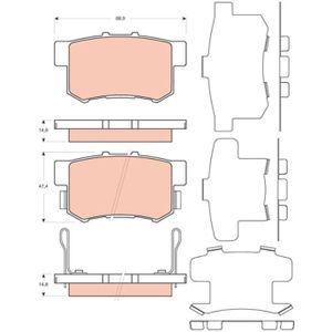 Remblokset TRW GDB3447, achter