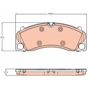 TRW Remblokkenset PORSCHE GDB1952 982698151C,99135194802
