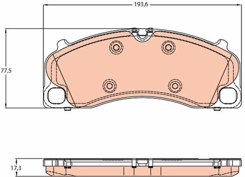 TRW Remblokkenset PORSCHE GDB1952 982698151C,99135194802