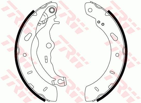 TRW - Remschoenen Set - Remschoenset - Achteras - Remtrommeldiameter 230 mm - Breedte 40 mm