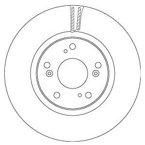 Honda - Remschijf - Zwart - Geventileerd - DF6689
