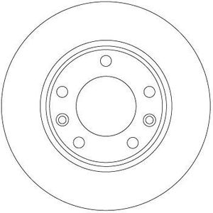 Peugeot - Remschijf - Zwart - Massief - DF6910
