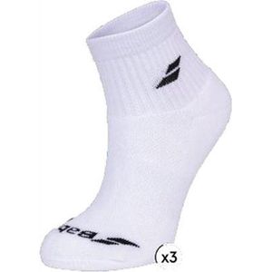 Babolat Quarter 3 Pairs Pack Sokken - sportsokken - wit - Unisex