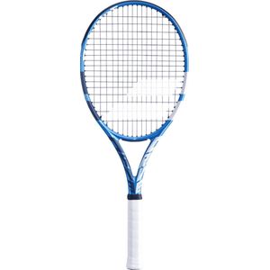 Babolat evo drive lite tennisracket in de kleur zwart/blauw.