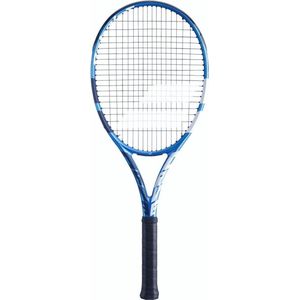 Babolat evo drive tour tennisracket in de kleur zwart/blauw.