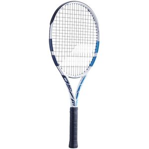 Babolat Evo Drive Lite Women, tennisracket voor volwassenen, bespannen, maat 3, wit/blauw/donkerblauw