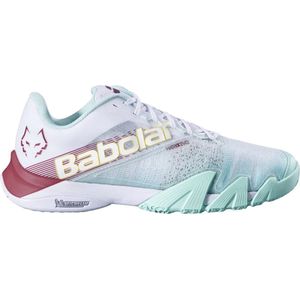 Padelschoen Babolat Men Jet Premura 2 Lebron White Red Dahlia-Schoenmaat 43