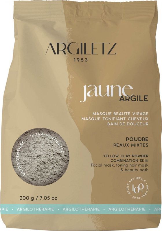 Argiletz - Gele Klei - Gezichtsmasker - Fijn - Voor Haar en Gezicht