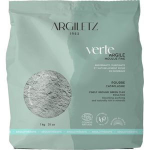 Argiletz - Fijngemalen Groene Klei - 1 kg - Natuurlijke Klei - Gemaakt in Frankrijk
