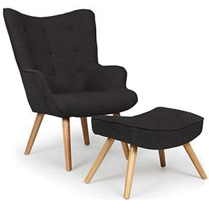 Menzzo Liberto stoel/fauteuil, velours, grijs, 58