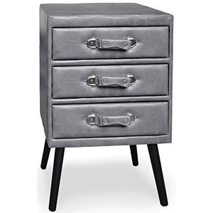 Menzzo commodes, hout, grijs, 46 x 35 x 78 cm (l x b x h)