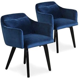 Menzzo Gybson fauteuil, velours, blauw, 59