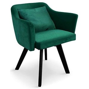 Menzzo fauteuil, velours, groen, 59