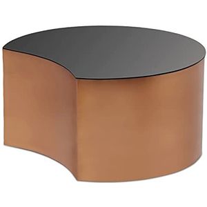 Menzzo Selemine Ronde en ovale salontafel, zwart, 63,5 x 63,5 x 33 cm (l x d x h)