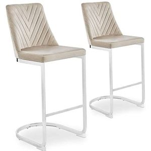 Menzzo Mistigri stoel, fluweel, taupe, 46 x 52,5 x 108,5 cm (l x b x h)