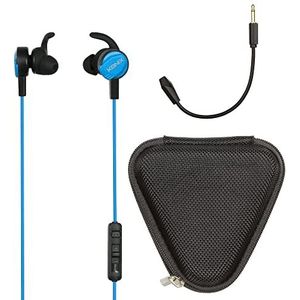 Konix Mythics PS-1450 Gaming-headset, bekabeld, voor PS4-console, afneembare microfoon, 1,2 m kabel, zwart en blauw