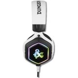 Konix 82381120335 hoofdtelefoon/headset Bedraad Hoofdband Gamen USB Type-A Zwart, Wit