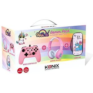Konix Unik Gaming accessoireset voor Nintendo Switch Console hoofdtelefoon Be Funky Controller hoes Be Princess