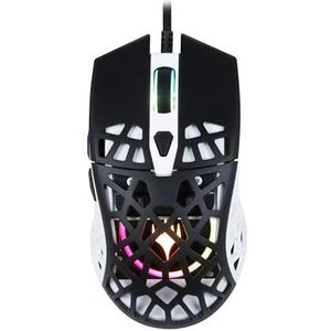 Konix Magic The Gathering Ultra Light 70g gaming-muis met 7 DPI-niveaus, led-achtergrondverlichting, zwart en wit