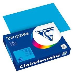 Clairefontaine - Gekleurd Papier - Caribbean Blauw - 80 g/m² - 500 Vellen