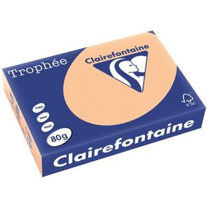 Clairefontaine - A4 - Gekleurd Papier - Abrikoos - 80 g/m² - 500 Vellen