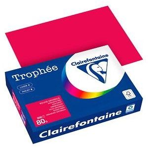 Clairefontaine gekleurd papier kersenrood 80 grams A4 (500 vel)