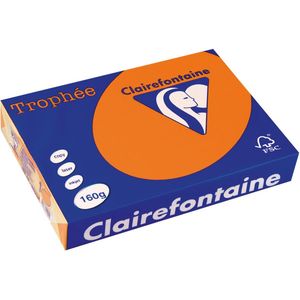 Clairefontaine - Trophée - Gekleurd Papier - A4 - 160 g/m² - Oranje